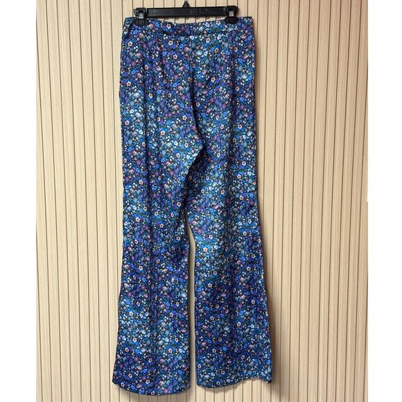 Sandro Paris Floral Satin Flared Trousers Size FR 40 (US 8) - Picture 6 of 14